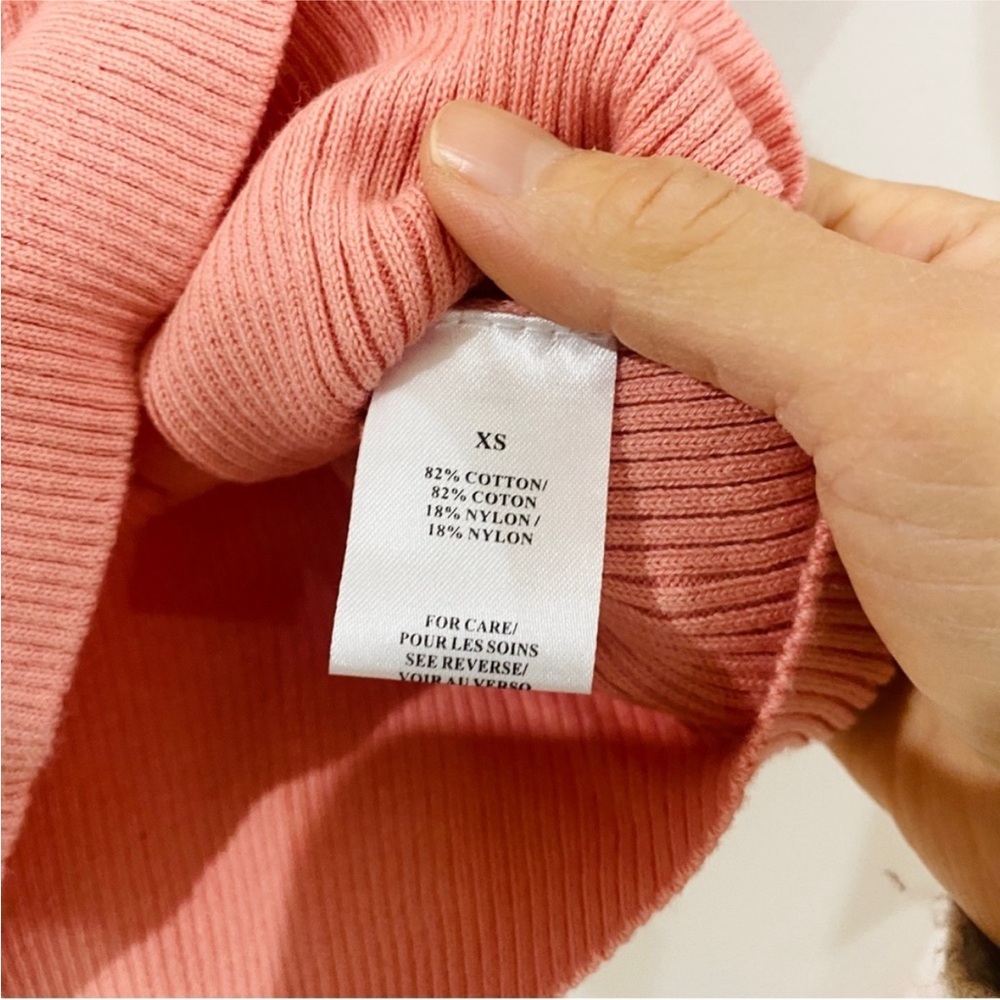 Torn by Ronny Kobo pink feather sleeve mock neck sweater NWT - Picture 8 of 9